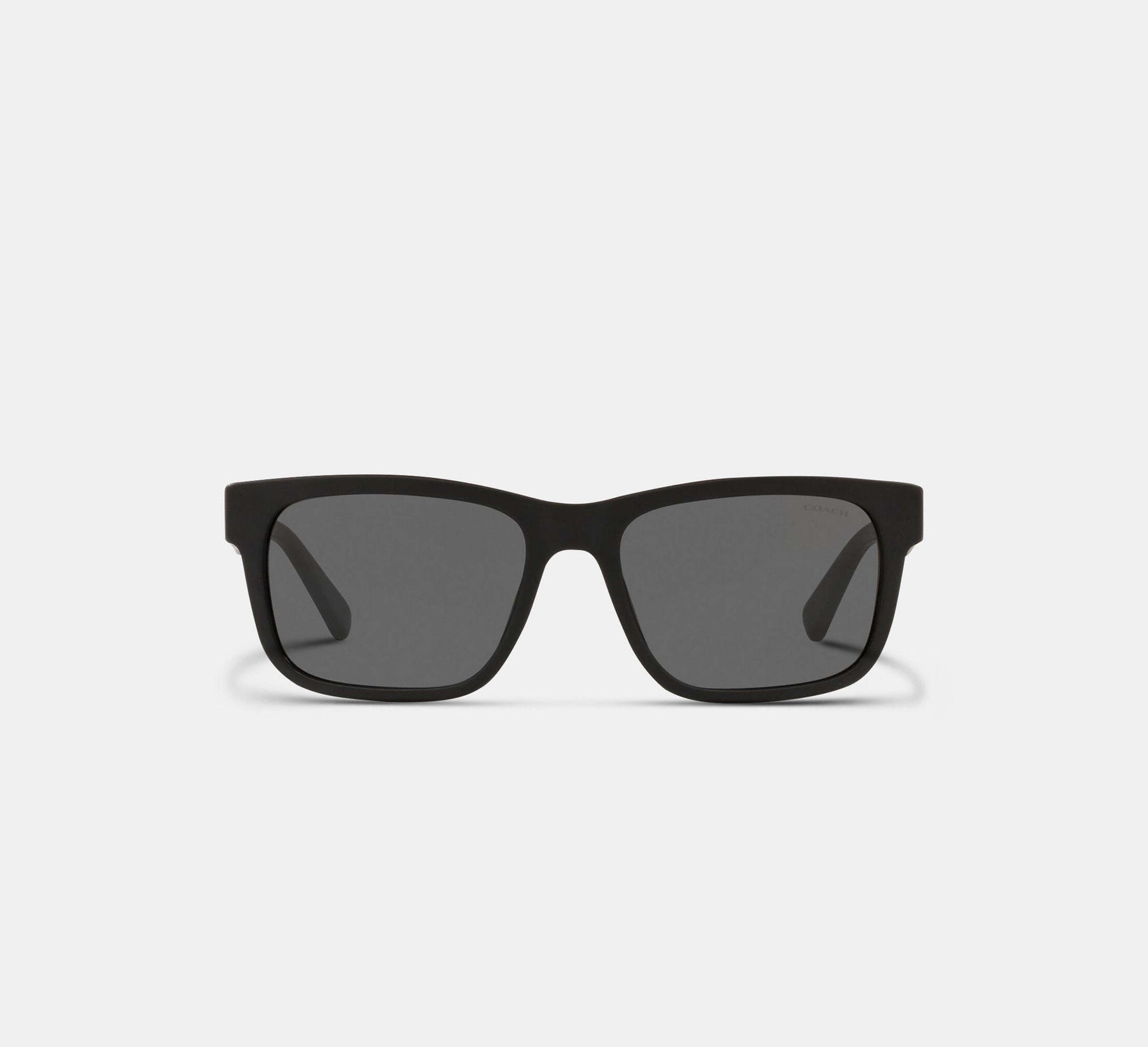 Coach Square Frame Sunglasses in Matte Black - Back View