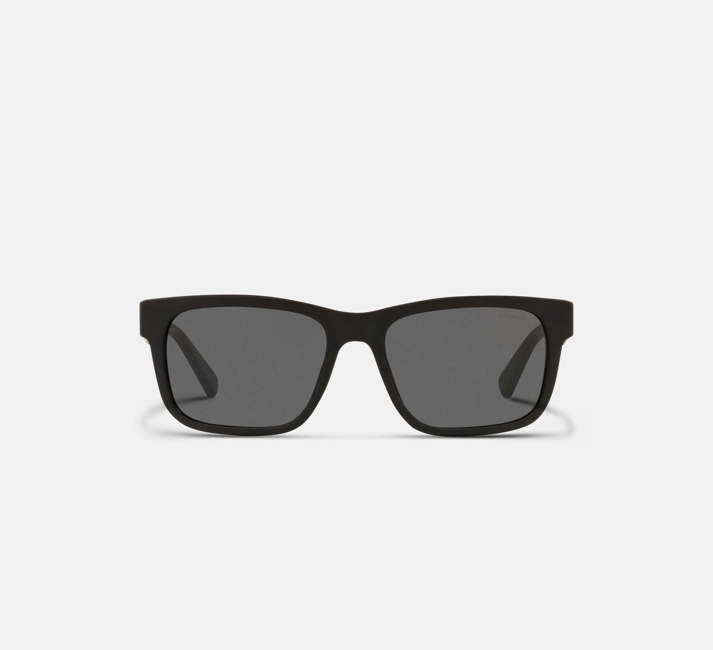 Coach Square Frame Sunglasses in Matte Black - Back View