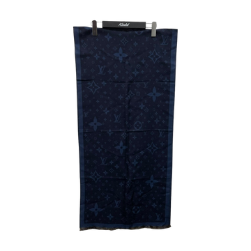 Louis Vuitton Etol Monogram Large Stole Navy - Pre-owned