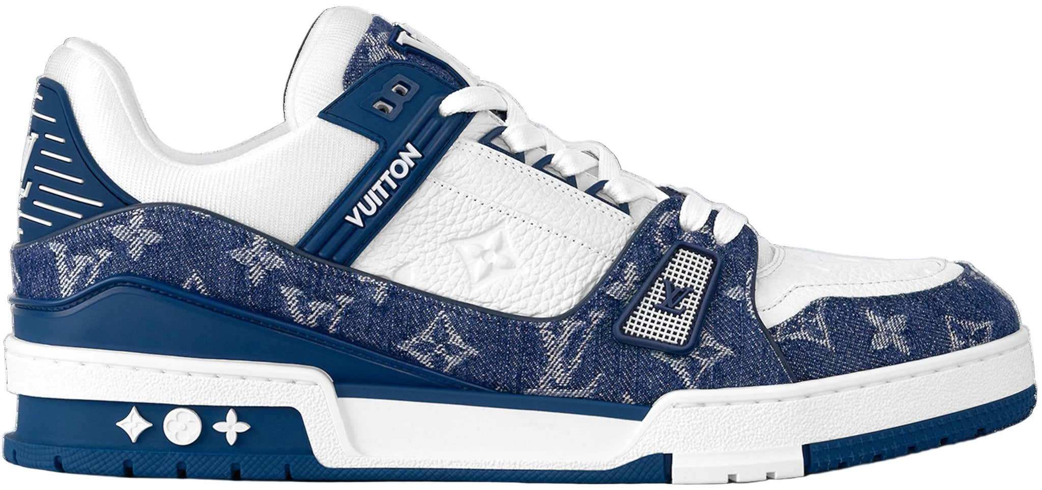 Louis Vuitton LV Trainer Monogram Denim White Blue