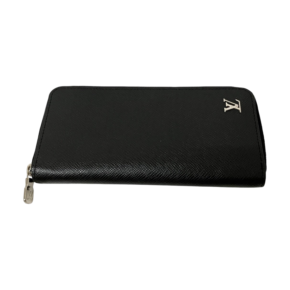 Louis Vuitton Taiga Zippy Wallet Vertical Round Zip Long Wallet Black - Pre-owned