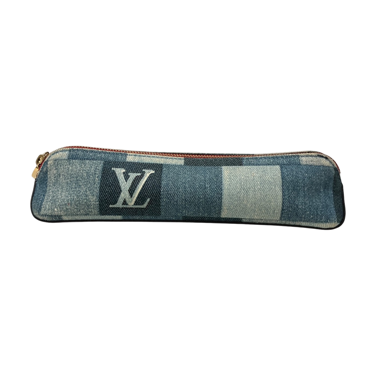 Louis Vuitton [truth Elisabeth (monogram Denim)] Pencil Case Indigo - Pre-owned
