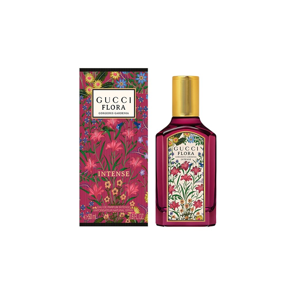 Bottle of FLORA GORGEOUS GARDENIA INTENSE, 100 ml perfume by Gucci