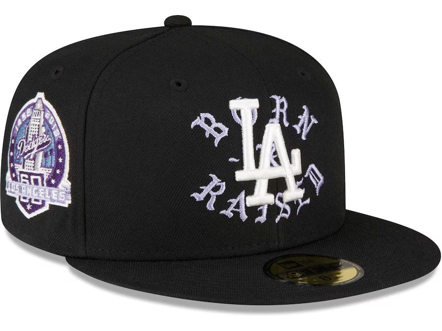 Men's Los Angeles Dodgers New Era Black Born X Raised 59FIFTY Fitted Hat