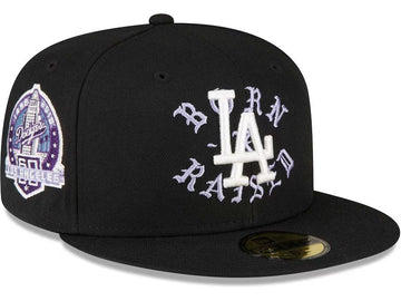 Men's Los Angeles Dodgers New Era Black Born X Raised 59FIFTY Fitted Hat