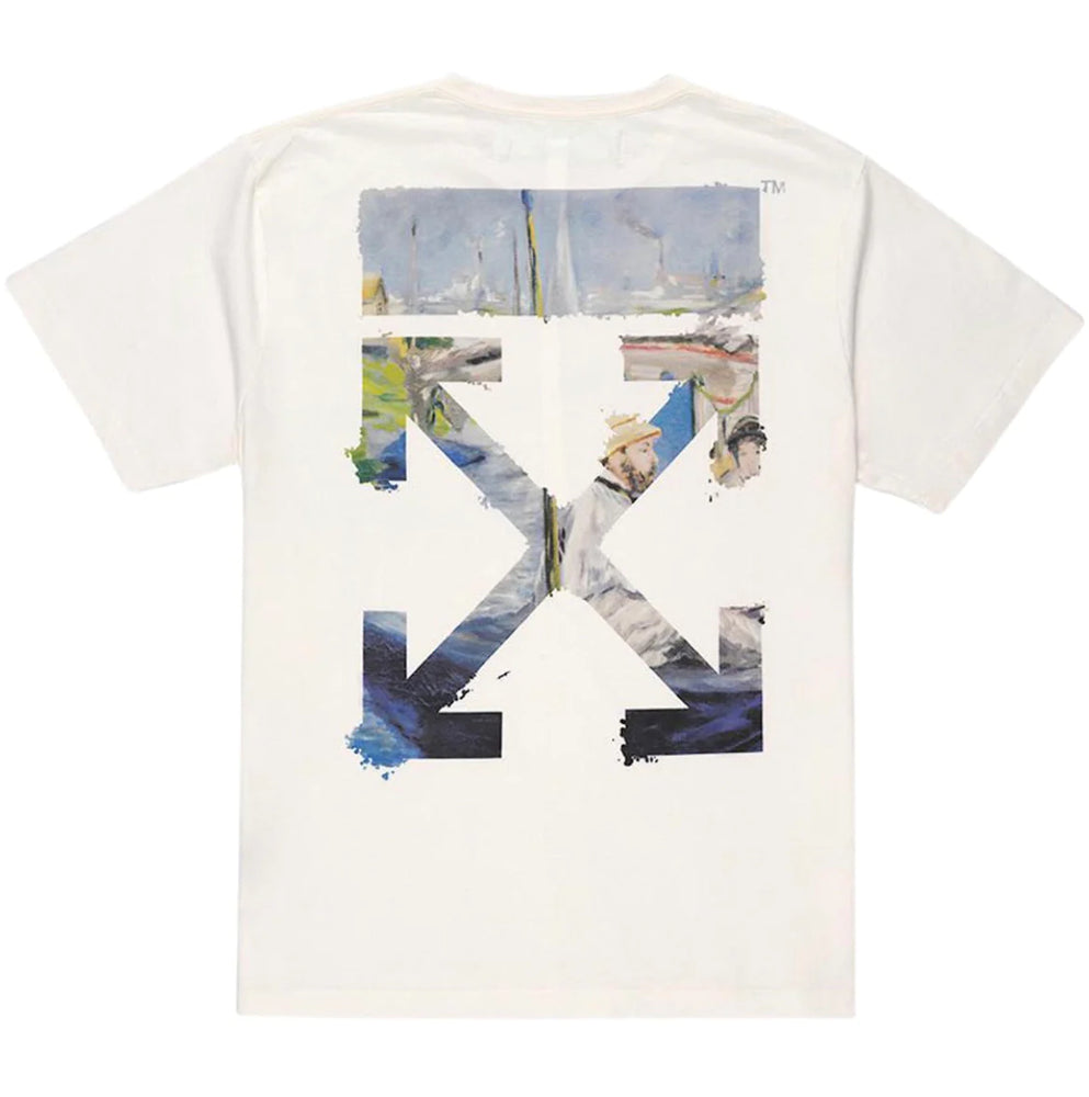 Colour Painting Diagonals Arrows White Tee