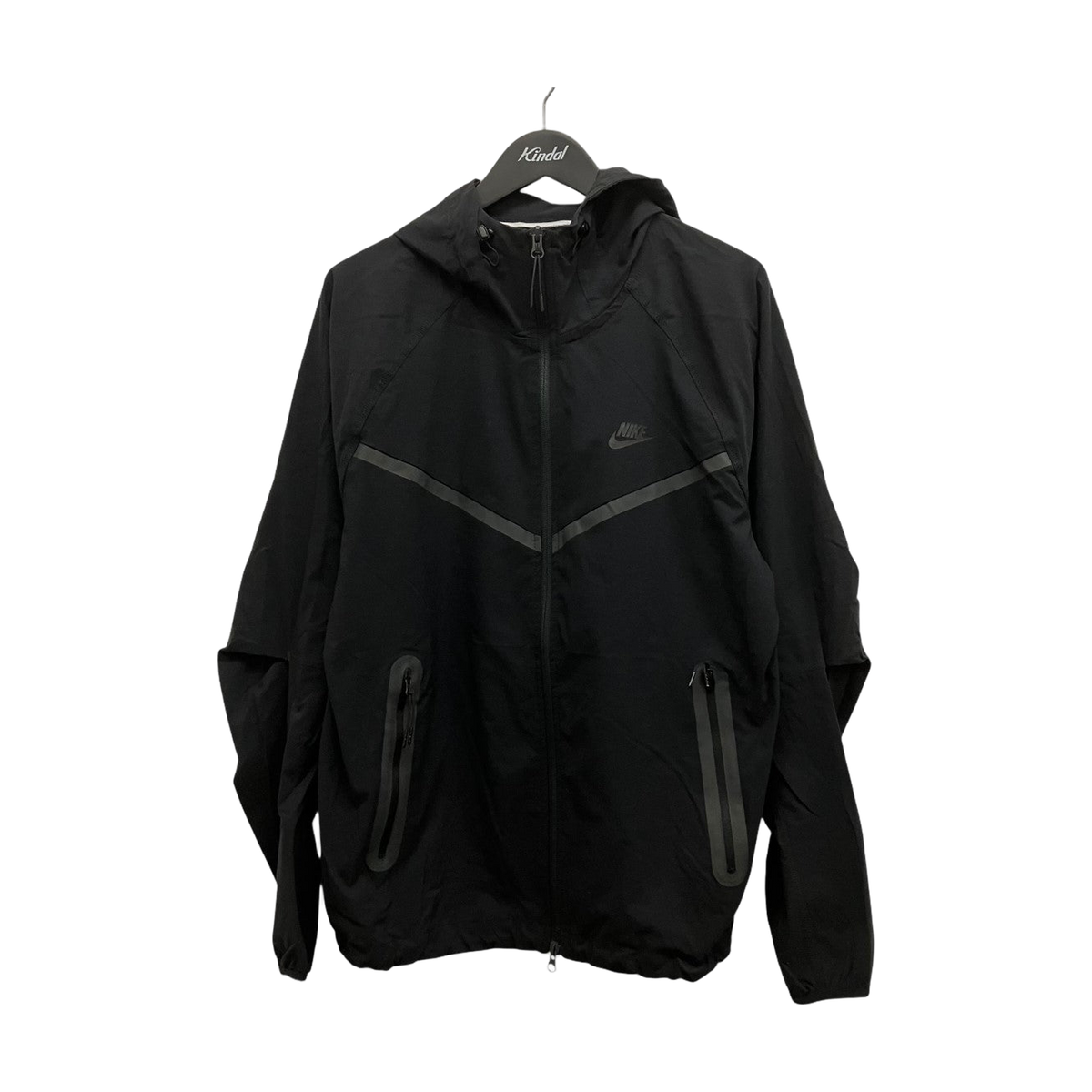 Nike Hooded Zip Up Nylon Jacket Black