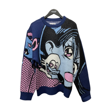 Palace Rear View Knit Navy Pink