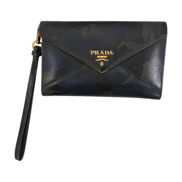 Prada Shoulder Wallet Navy - Pre-owned
