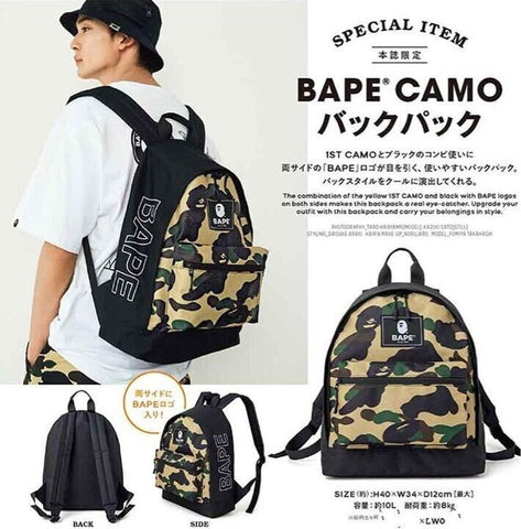 bape abc camo backpack