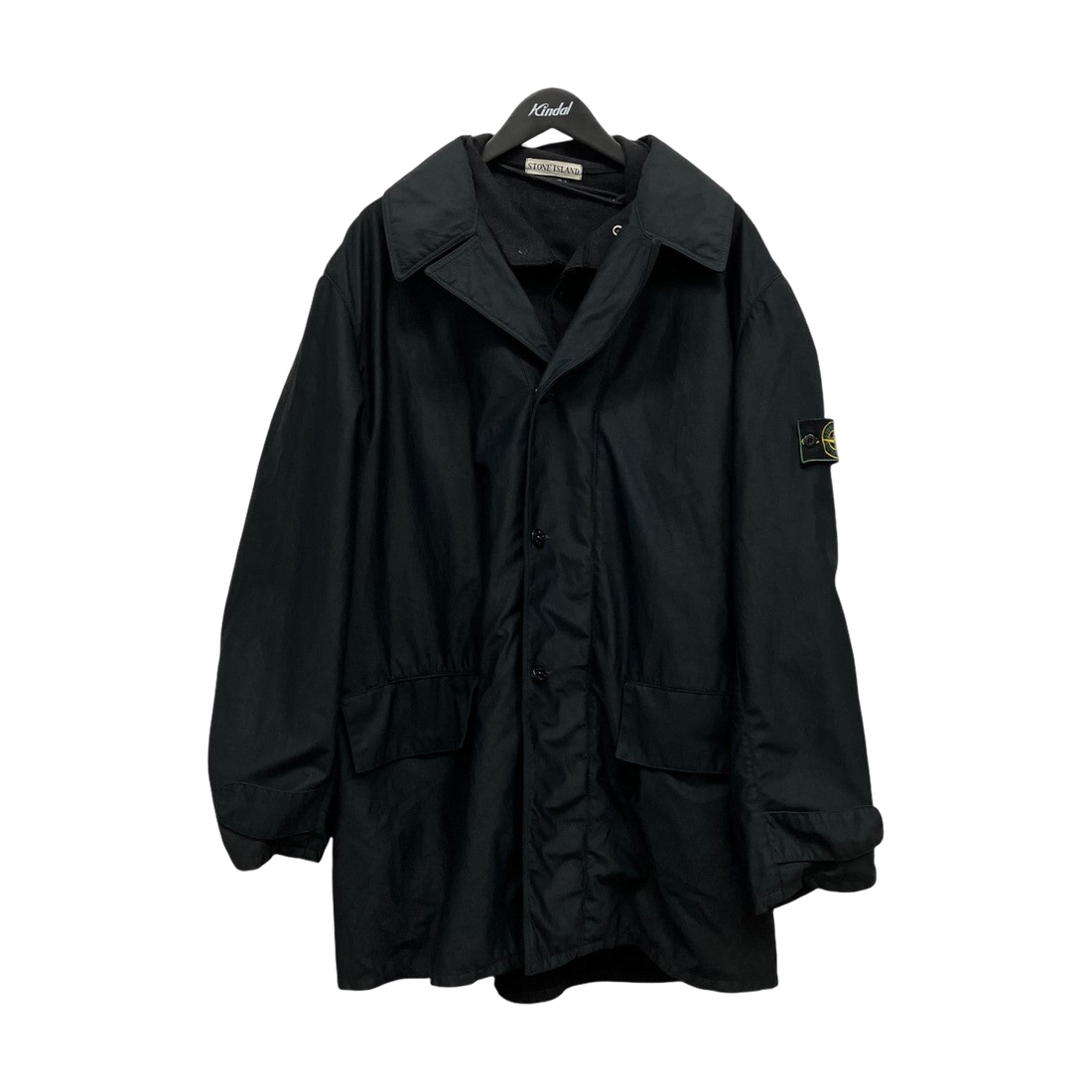 Stone Island Green Edge Trench Coat with Liner Navy (FW98)