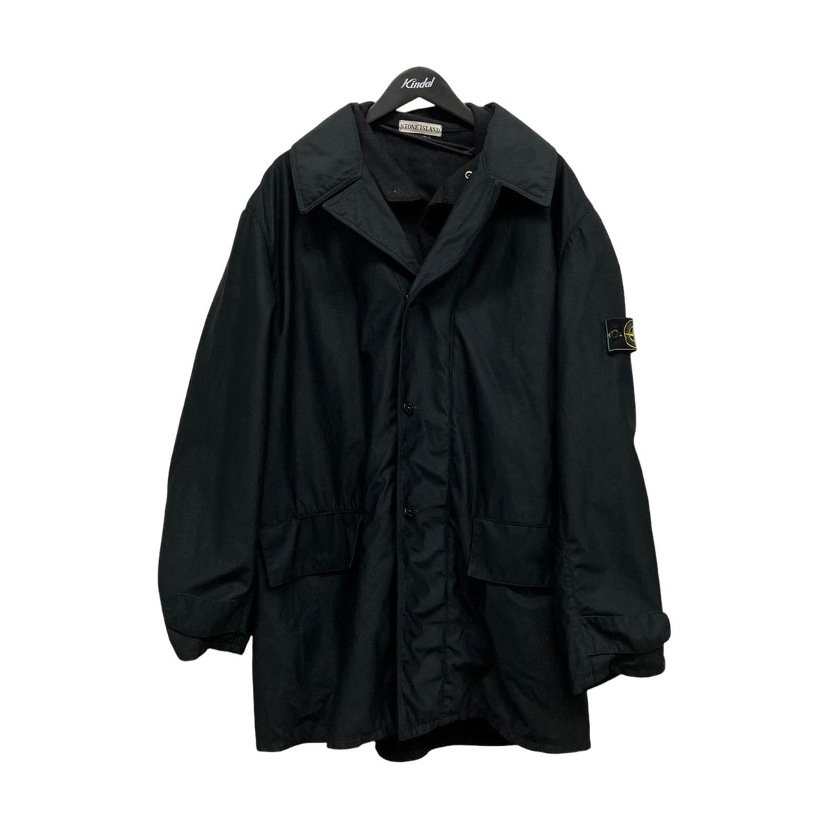 Stone Island Green Edge Trench Coat with Liner Navy (FW98)