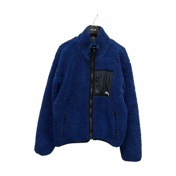 Stussy Reversible Boa Jacket Blue Black