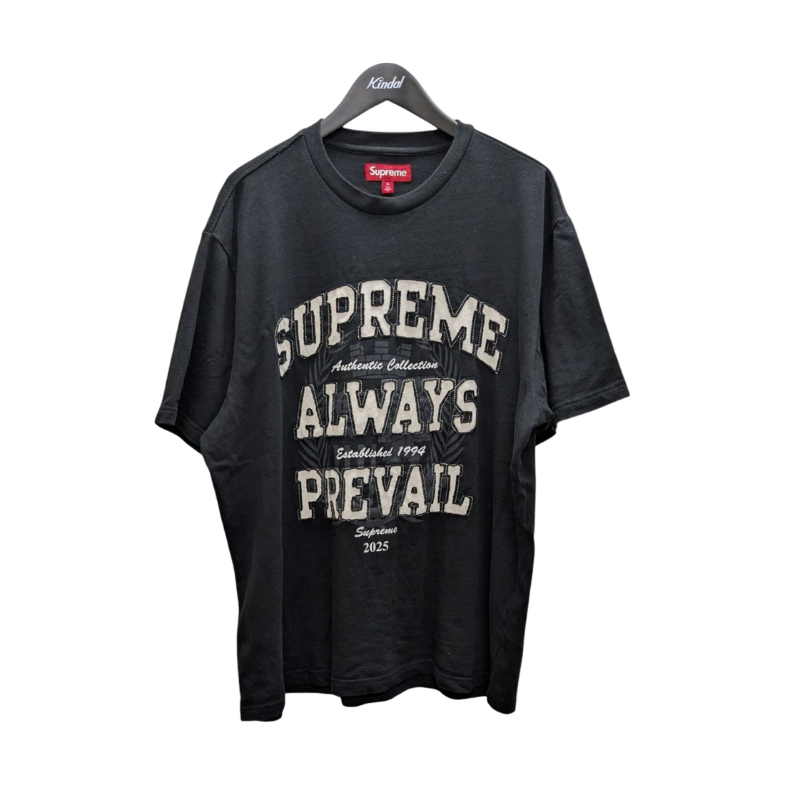Supreme Always Prevail S/S Top Black (FW25) - Pre-owned