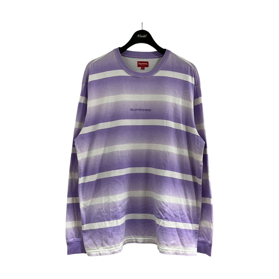 Supreme Fade Stripe L/S Tee Purple - Pre-owned