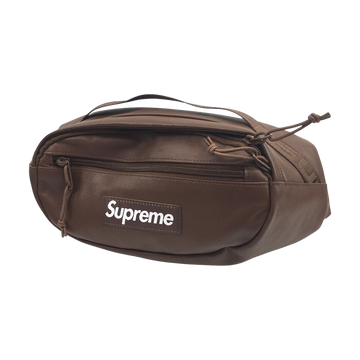Supreme Leather Waist Bag Brown (FW24)