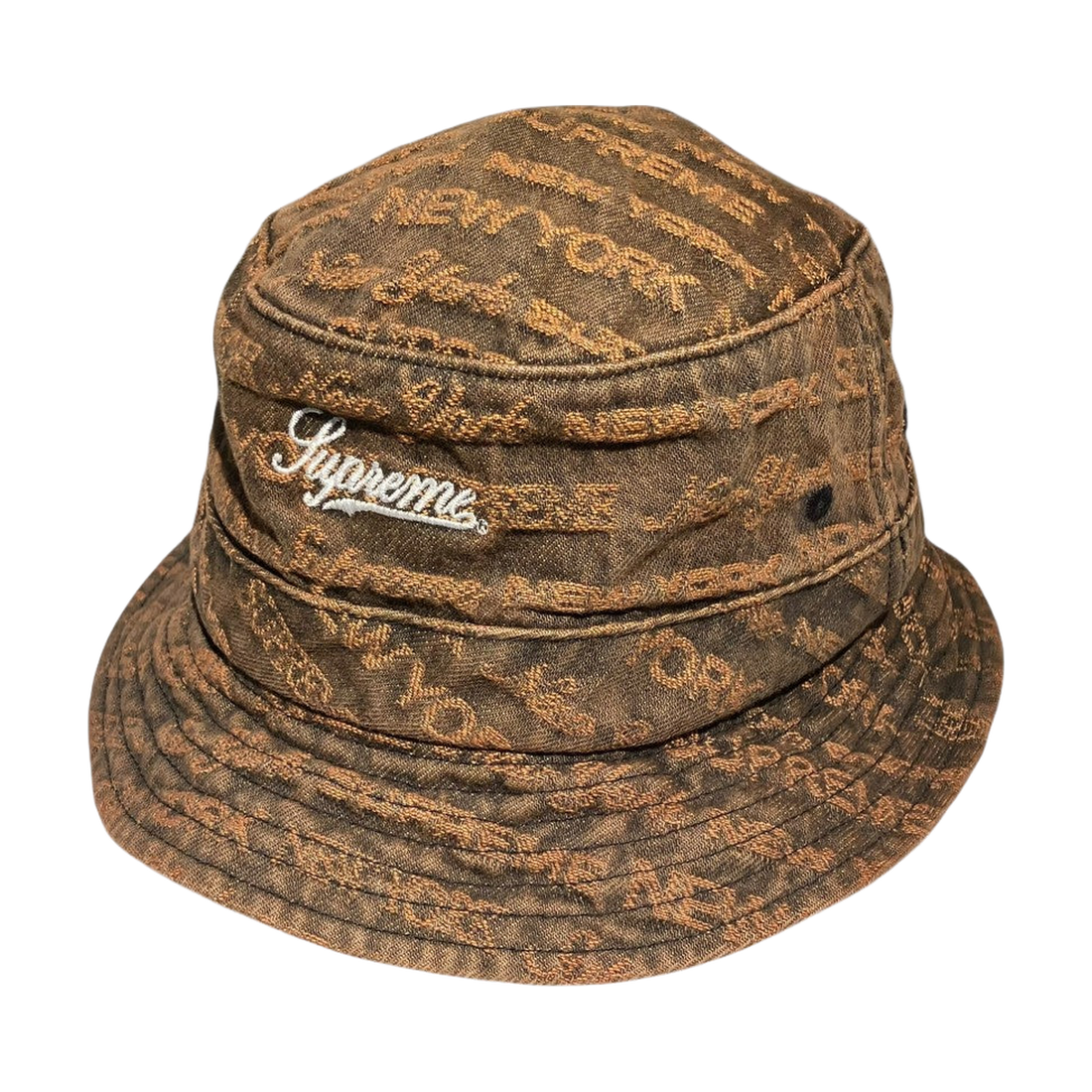 Supreme Multi Type Jacquard Bucket Hat Brown (FW22)