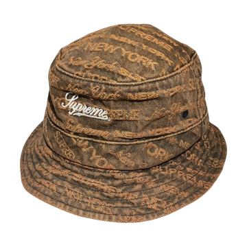Supreme Multi Type Jacquard Bucket Hat Brown (FW22)