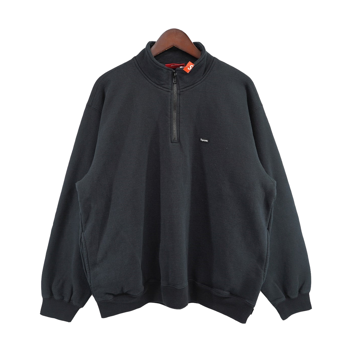 Supreme Small Box Half Zip Pullover Black (SS25)