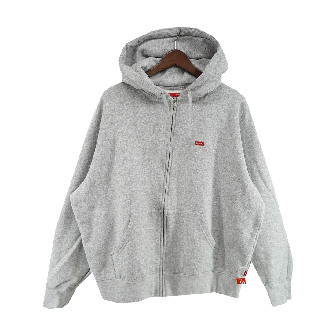 Supreme Small Box Zip Up Hooded Sweatshirt Heather Grey (FW25)