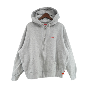 Supreme Small Box Zip Up Hooded Sweatshirt Heather Grey (FW25)