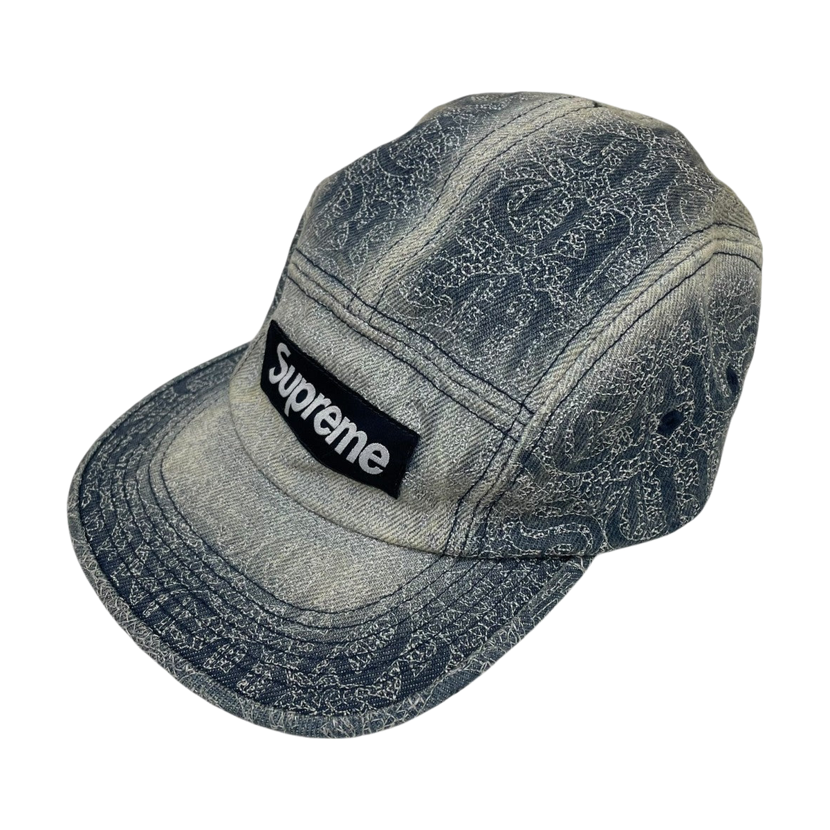 Supreme Stitched Old English Denim Cap Indigo