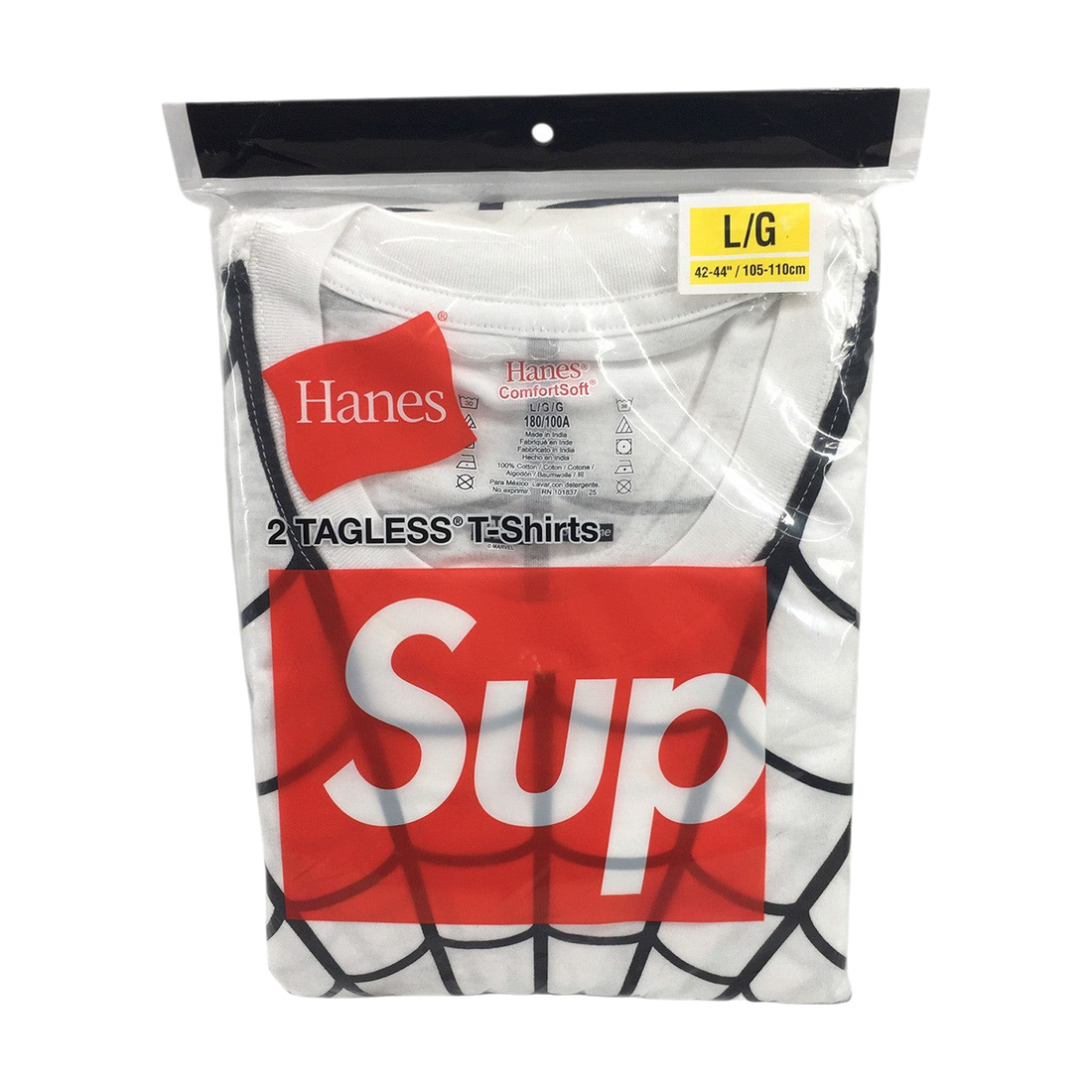 Supreme x Hanes Spider-Man Tagless Tees 2-Pack White (SS26) - Pre-owned