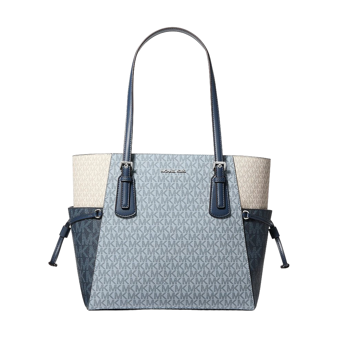 Voyager Large Color-Block Signature Logo Tote Bag - Pale Blue Multi – Pale Blue Multi