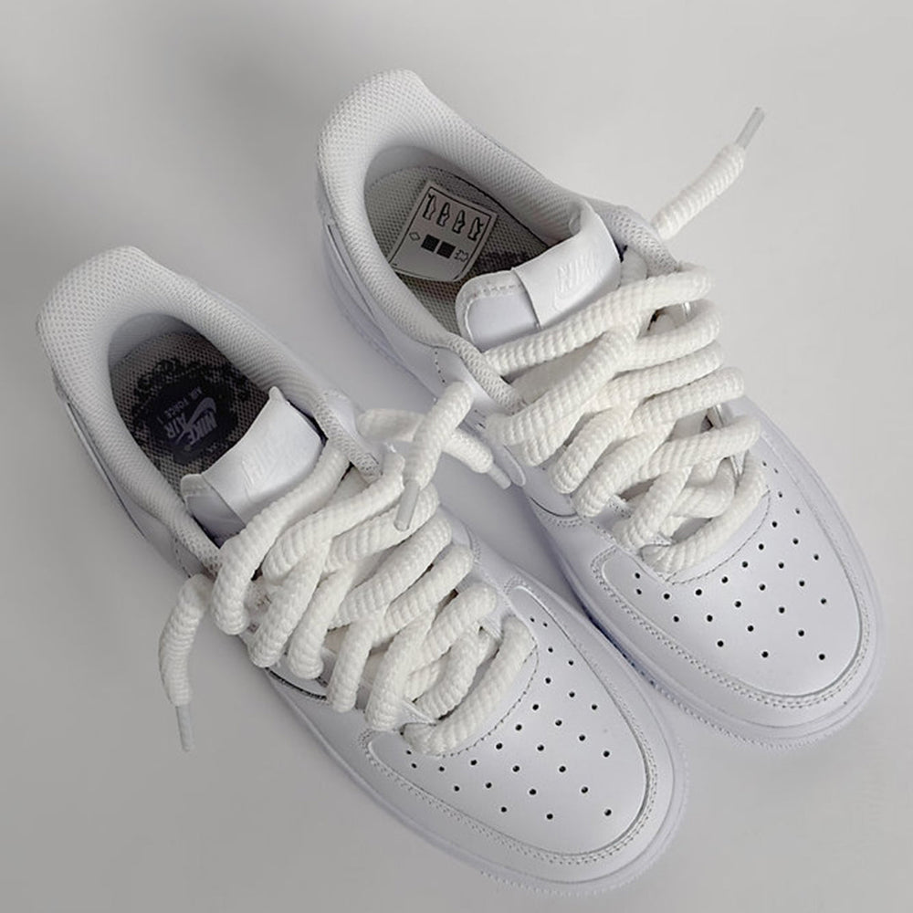 Wired Rope White Laces