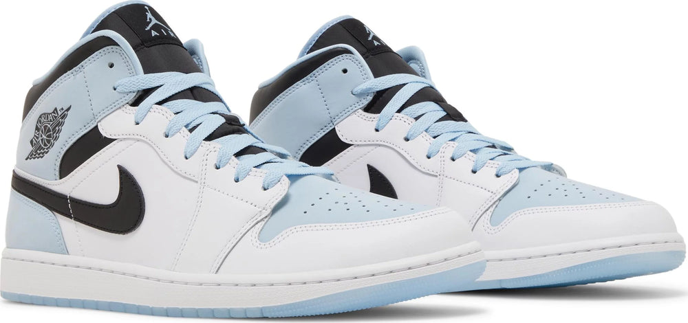 Air Jordan 1 Mid White Ice Blue Free Society Fashion Private