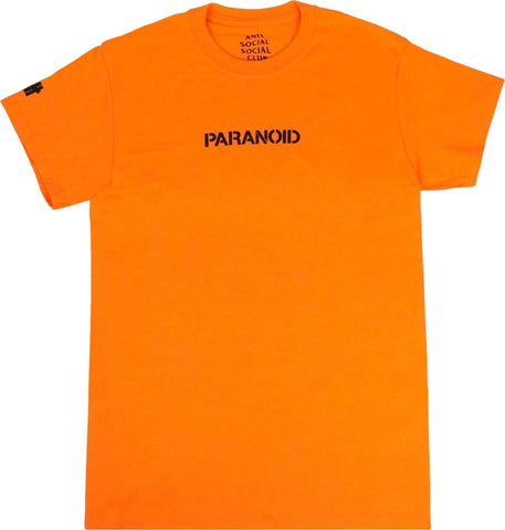 Antisocial social club X Undefeated Paranoid Orange T-shirt