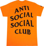 Antisocial social club X Undefeated Paranoid Orange T-shirt