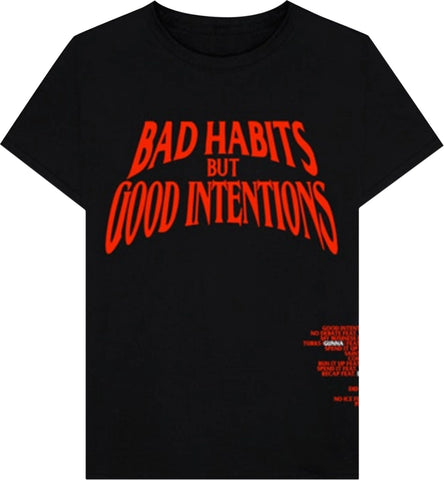 Nav Bad Habits Good Intentions Tee 'Black'