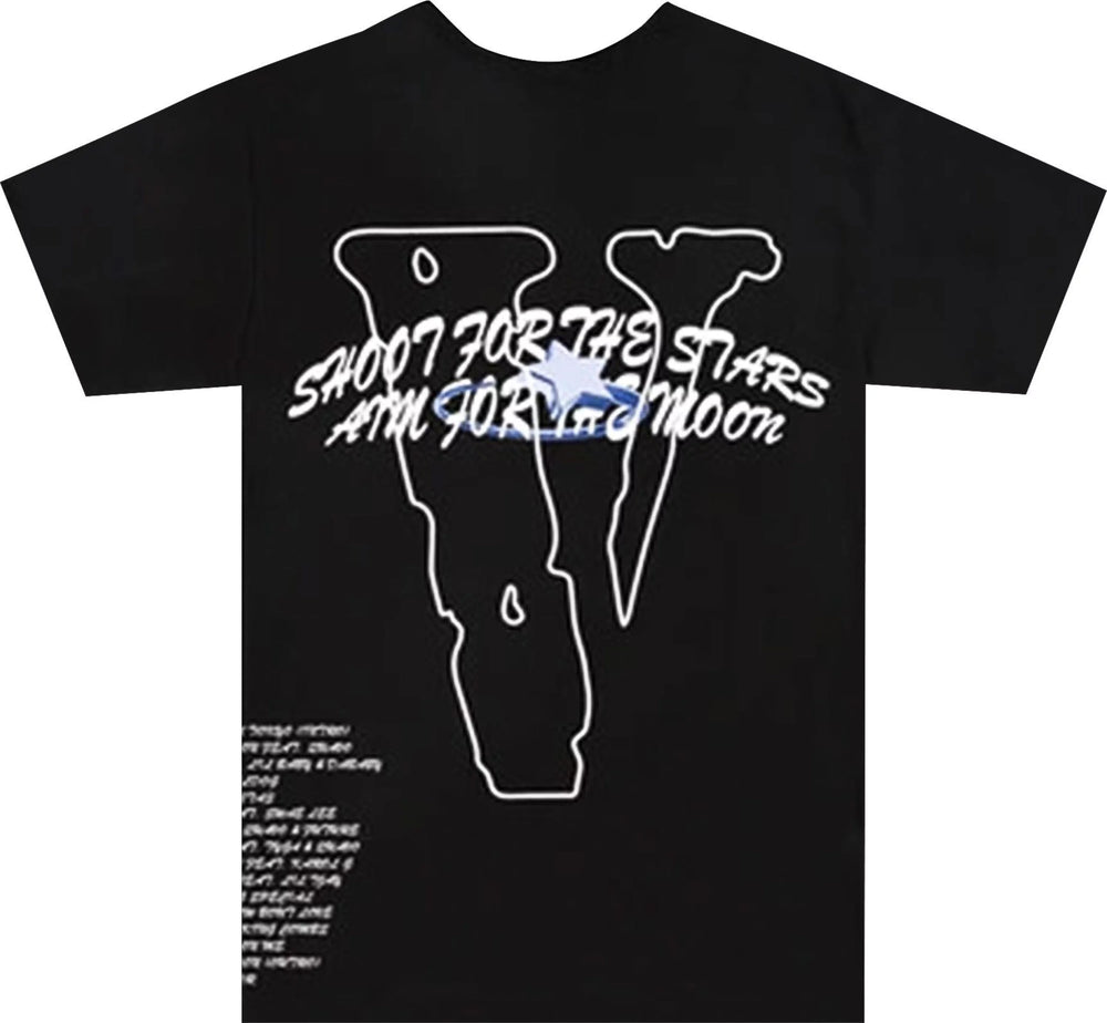 Vlone X Pop Smoke Shoot For The Stars Aim For The Moon Tracklist T-Shirt
